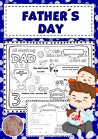 Vorschau - Mal- und Bastelvorlagen - Father´s Day - Englisch - Deckblatt
