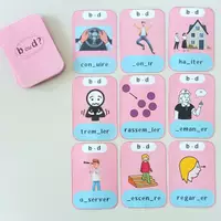 Aperçu - Jeux - 40 cartes avec des mots à trous (b - d) - Page de couverture