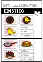 Vorschau - Arbeitsblätter - Kartei: Zusammengesetzte Nomen - Wortarten - Freiarbeits- und Übungsmaterial - Seite 1