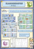 Vorschau - Arbeitsblätter - Klammerkarten - Artikel + Arbeitsblätter 1.Klasse 2. Klasse - Deckblatt