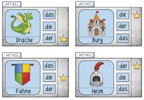 Vorschau - Arbeitsblätter - Klammerkarten - Artikel + Arbeitsblätter 1.Klasse 2. Klasse - Seite 1