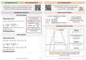 Vorschau - Präsentationen/Tafelbilder - Quadratische Funktionen Lernskript - Seite 3