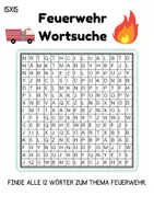Vorschau - Arbeitsblätter - Wortsuchspiel/Wortsuche/Suchsel Feuerwehr (Grundschule) - 4 Varianten - Seite 3