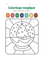 Aperçu - Préparation de séance / Séance complète - Coloriages magiques Noël +4 fiches d'activités - Page 1