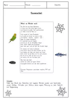 Vorschau - Arbeitsblätter - Gedichte: Klassenarbeit & Probe (Test) - Deutsch - Kl. 3/4 (Reime & Merkmale) - Seite 3