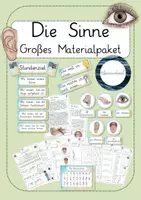 Vorschau - Unterrichtsreihen - Die Sinne - Großes Materialpaket - Deckblatt