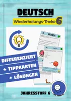 Vorschau - Unterrichtsreihen - Wiederholung Deutsch: Klasse 6 (mit 44 Aufgaben zu wichtigen Themen) - Deckblatt