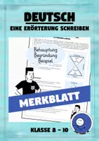 Vorschau - Arbeitsblätter - Merkblatt: Eine Erörterung schreiben (mit Schreibplan) | Argumentieren - Deckblatt