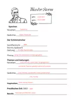 Vorschau - Arbeitsblätter - Theodor Storm Steckbrief mit Lösungen - Seite 2
