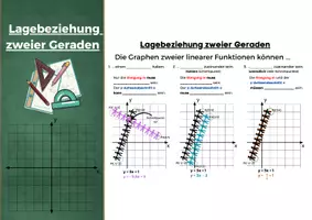 Vorschau - Stundenentwürfe - Flyer Spiel-Lagebeziehung von zwei Geraden - Deckblatt