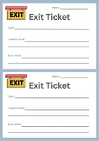 Vorschau - Aufgabenkarten - Exit Ticket Englischunterricht - Deckblatt