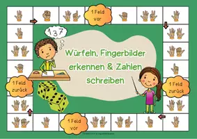 Vorschau - Spiele - Mathe Brettspiel "Fingerbilder ZR 10": Mathematik Klasse 1 | Mathe Spiele Klasse 1 | Rechnen mit Fingerbildern - Seite 3