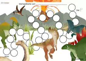 Vorschau - Anderer Materialtyp - Stempelkarten: Klassentier Dinosaurier (Verstärkungs-/Belohnungssystem/Token) - Seite 2