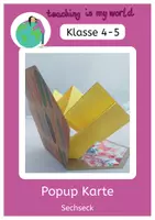 Vorschau - Mal- und Bastelvorlagen - Popup Karte Sechseck - Muttertag - Deckblatt