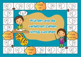 Vorschau - Spiele - Mathe Brettspiel "Verliebte Zahlen" - Verliebte Zahlen Klasse 1 | Verliebte Zahlen Spiel | Mathe Spiele Klasse 1 - Seite 3