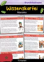 Vorschau - Stationenlernen - Wissenskartei - Marokko - Deckblatt