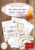 Vorschau - Stundenentwürfe - Unterrichtsstunde mit Hefteintrag: Wie setze ich einen Notruf richtig ab? | mit Tonspur - Deckblatt