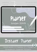 Vorschau - Lehrpläne/Lehrermaterial - Digitaler Lehrerplaner / Lehrerkalender 2024 / 25 - Deckblatt