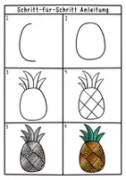 Vorschau - Arbeitsblätter - Punkte Ananas - Abstraktes Kunstprojekt für den Sommer nach Yayoi Kusama - Seite 2
