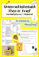 Vorschau - Stundenentwürfe - Der Brief/Briefe schreiben - Unterrichtsbesuch mit Verlaufsskizze - Deckblatt