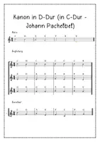 Vorschau - Arbeitsblätter - Kanon in D-Dur - Begleitnotation - Deckblatt