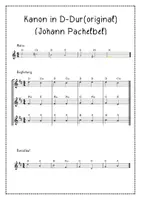 Vorschau - Arbeitsblätter - Kanon in D-Dur - Begleitnotation - Seite 1