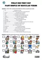 Vista previa - Hojas de trabajo - PAST SIMPLE OF REGULAR VERBS - Listening Worksheet - página 1
