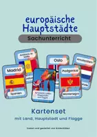 Vorschau - Spiele - Kartenset: Hauptstädte Europas (Land, Hauptstadt, Flagge) - Deckblatt