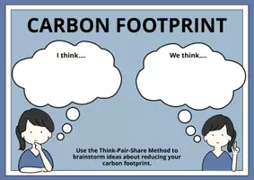 Vorschau - Präsentationen/Tafelbilder - Think Pair Share Methode zum Thema Carbon Footprint - Deckblatt