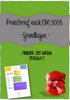 Vorschau - Merkblätter - Aufbau Privatbrief nach DIN 5008:2011 - Deckblatt