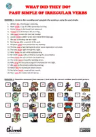 Vista previa - Hojas de trabajo - PAST SIMPLE OF IRREGULAR VERBS – Listening Worksheet - página 2