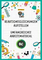 Vorschau - Arbeitsblätter - Reaktionsgleichungen sicher aufstellen und ausgleichen - Komplettes Übungsmaterial mit Lösungen | Chemie Klasse 8 - 10 - Deckblatt