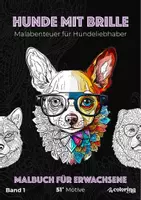 Vorschau - Arbeitsblätter - Hunde Mit Brille ❊ Ausmalbilder (51 Malvorlagen) - Deckblatt