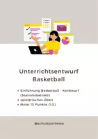 Vorschau - Stundenentwürfe - Unterrichtsentwurf Basketball - Deckblatt