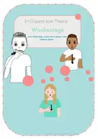 Vorschau - Fördermaterial/Inklusion - Cliparts - Wochentage - Gebärdensprache - Berlin/Norden - Deckblatt