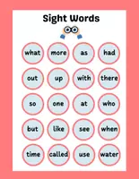 Aperçu - Préparation de séance / Séance complète - English Sight Words Education Posters +4 fiches d'activités - Page 2
