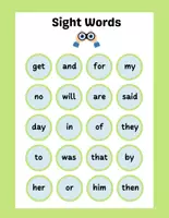 Aperçu - Préparation de séance / Séance complète - English Sight Words Education Posters +4 fiches d'activités - Page de couverture