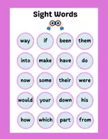 Aperçu - Préparation de séance / Séance complète - English Sight Words Education Posters +4 fiches d'activités - Page 3