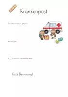 Vorschau - Lehrpläne/Lehrermaterial - Krankenpost Faultierklasse - Seite 1