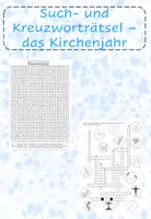 Vorschau - Arbeitsblätter - Such- und Kreuzworträtsel - das Kirchenjahr (ev.) - Deckblatt