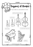 Vista previa - Hojas de trabajo - Mega Paquete de Instrumentos Musicales | Hojas de Actividades, Juegos y más - página 2