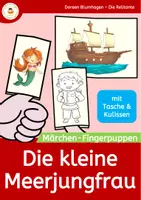 Vorschau - Mal- und Bastelvorlagen - Die kleine Meerjungfrau - Fingerpuppen zum Märchen - Deckblatt