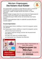 Vorschau - Mal- und Bastelvorlagen - Die kleine Meerjungfrau - Fingerpuppen zum Märchen - Seite 1