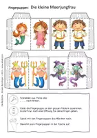 Vorschau - Mal- und Bastelvorlagen - Die kleine Meerjungfrau - Fingerpuppen zum Märchen - Seite 2