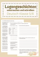 Vorschau - Arbeitsblätter - Lügengeschichten untersuchen u schreiben Klasse 5/6 - Deckblatt