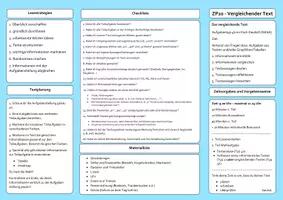 Vorschau - Prüfungsvorbereitung - ZP10 Deutsch NRW EESA Vergleichender Text Handout - Seite 1