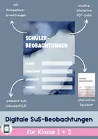 Vorschau - Lehrpläne/Lehrermaterial - Schülerbeobachtungen digital/interaktiv für Klasse 1+2 - Deckblatt