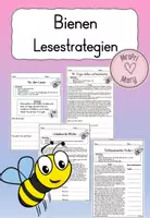 Vorschau - Arbeitsblätter - Bienen Übungsheft zu den Lesestrategien - Deckblatt