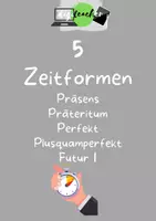 Vorschau - Arbeitsblätter - Fünf Zeitformen verstehen und üben - Deckblatt