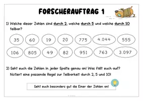 Vorschau - Arbeitsblätter - Teilbarkeitsregeln erforschen - Seite 2